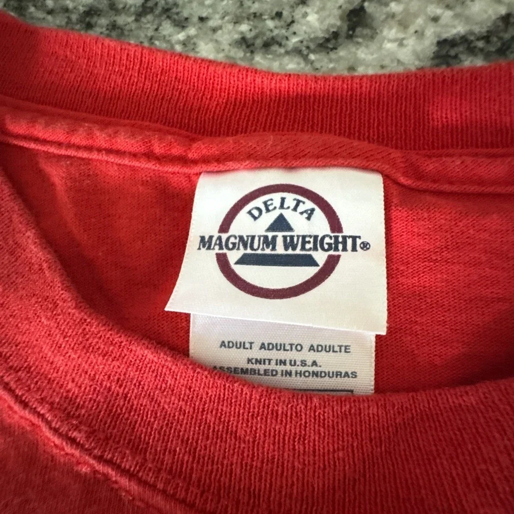 Men's Delta Magnum Weight NCS North Carolina‎ State Red T Shirt Large #817
